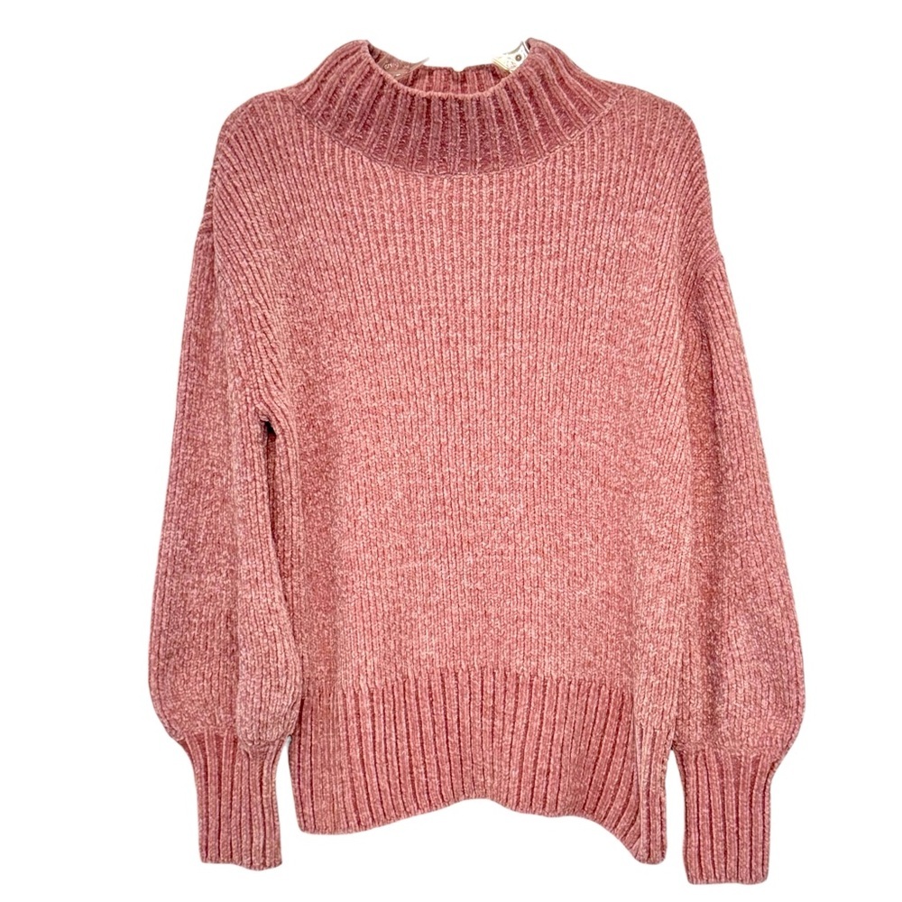 Cynthia Rowley Pink Blush Super Chenille High Neck Sweater Size Medium